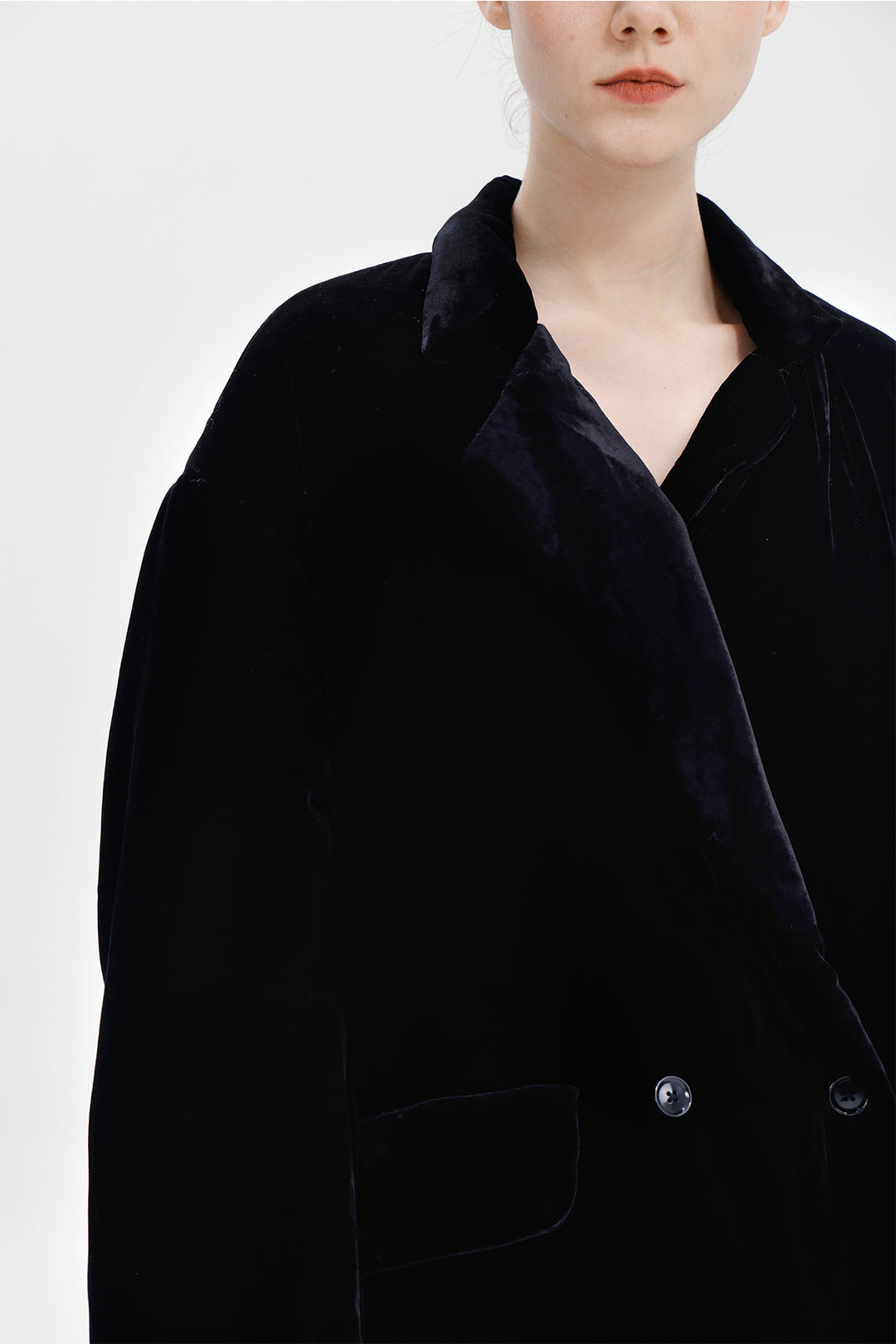 Nyx Fleece Lined Velvet Coat
