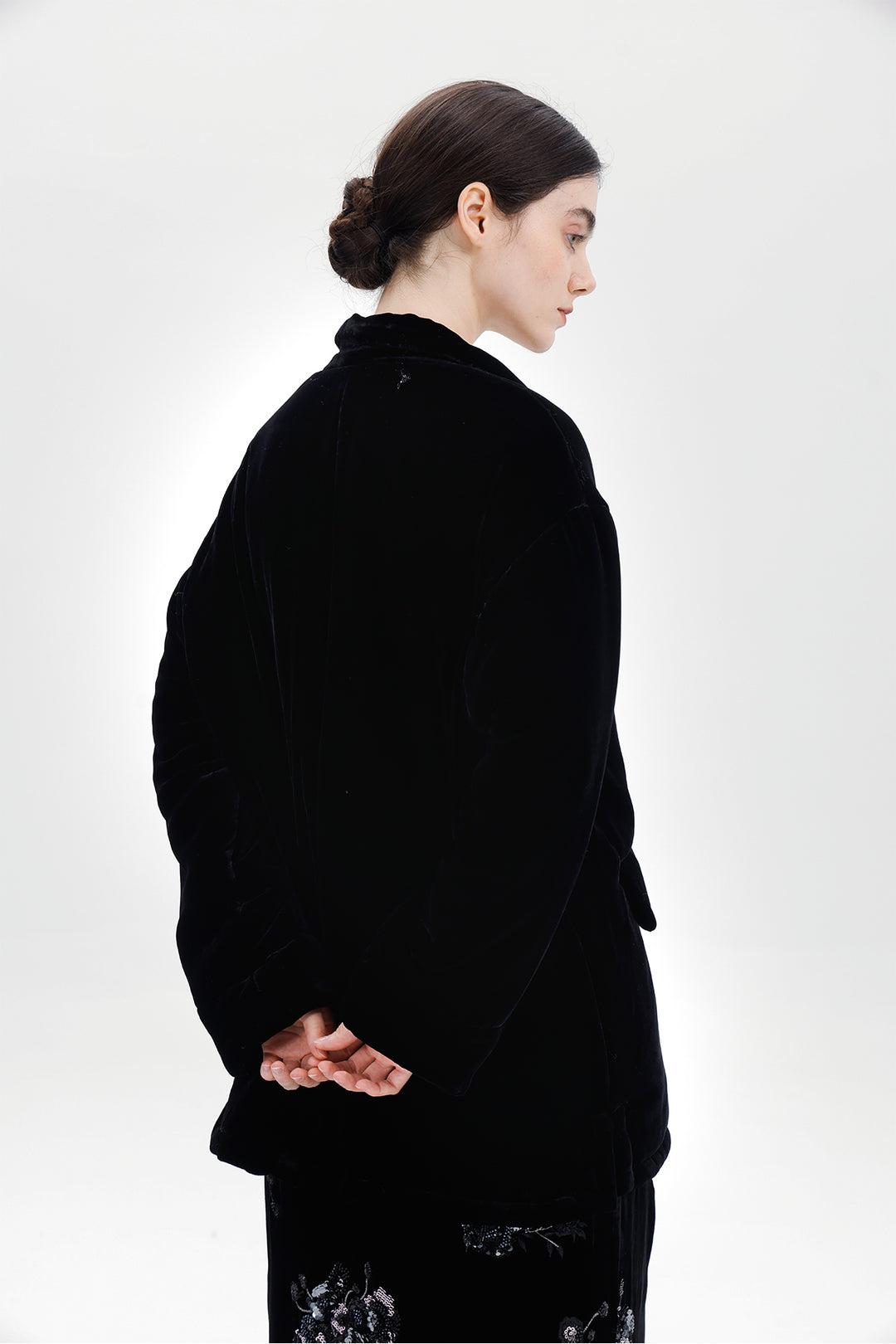 Nyx Fleece Lined Velvet Coat