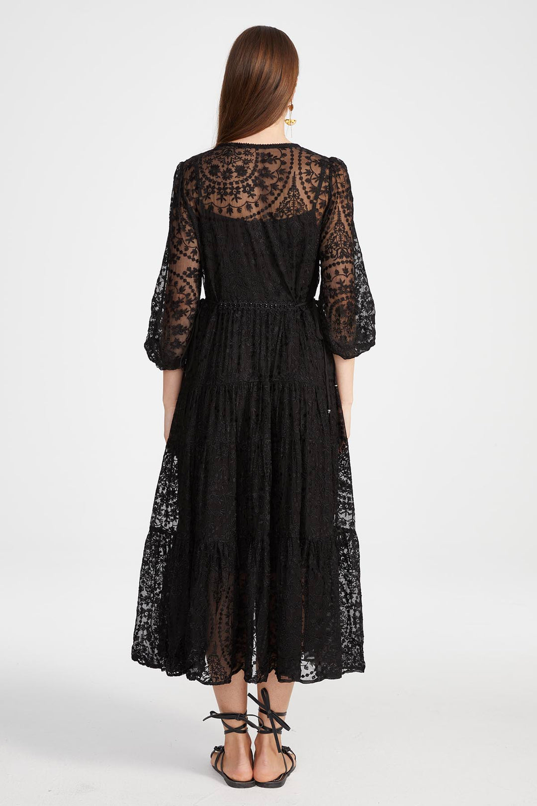 Riya Lace Dress in Black