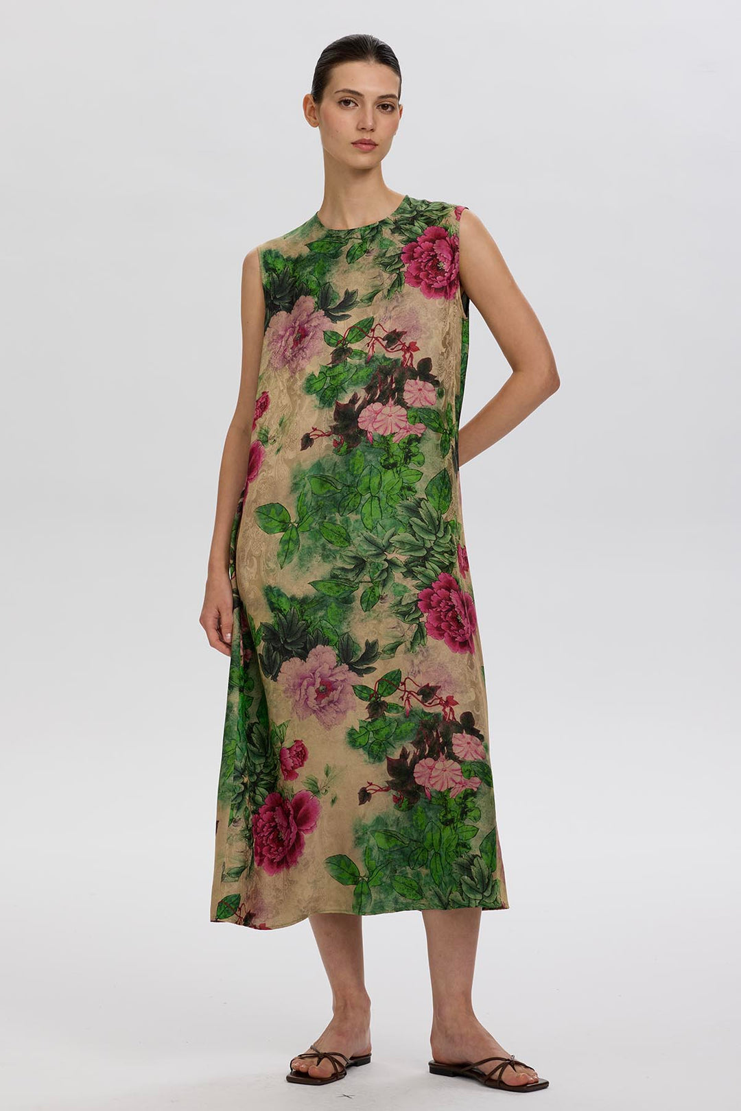Kala Sleeveless Print Dress