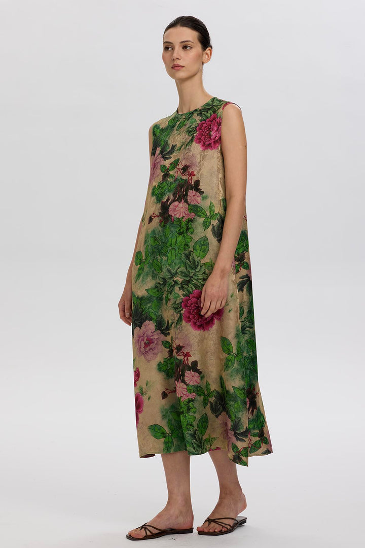 Kala Sleeveless Print Dress
