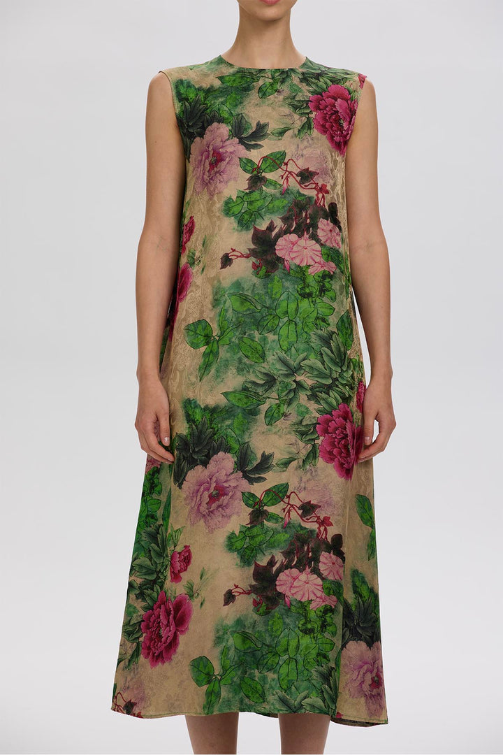 Kala Sleeveless Print Dress