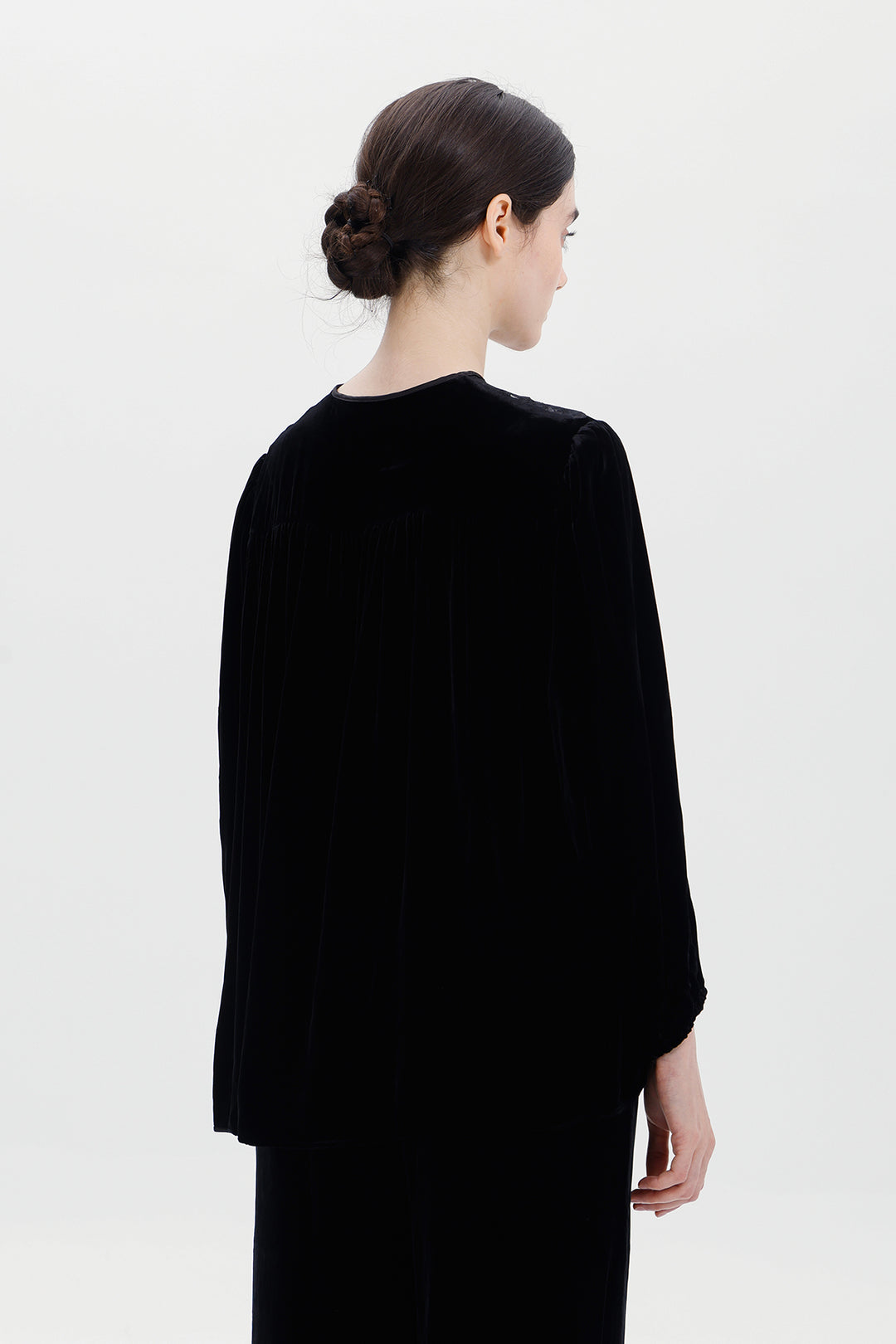 Maud Silk Velvet Lace Blouse