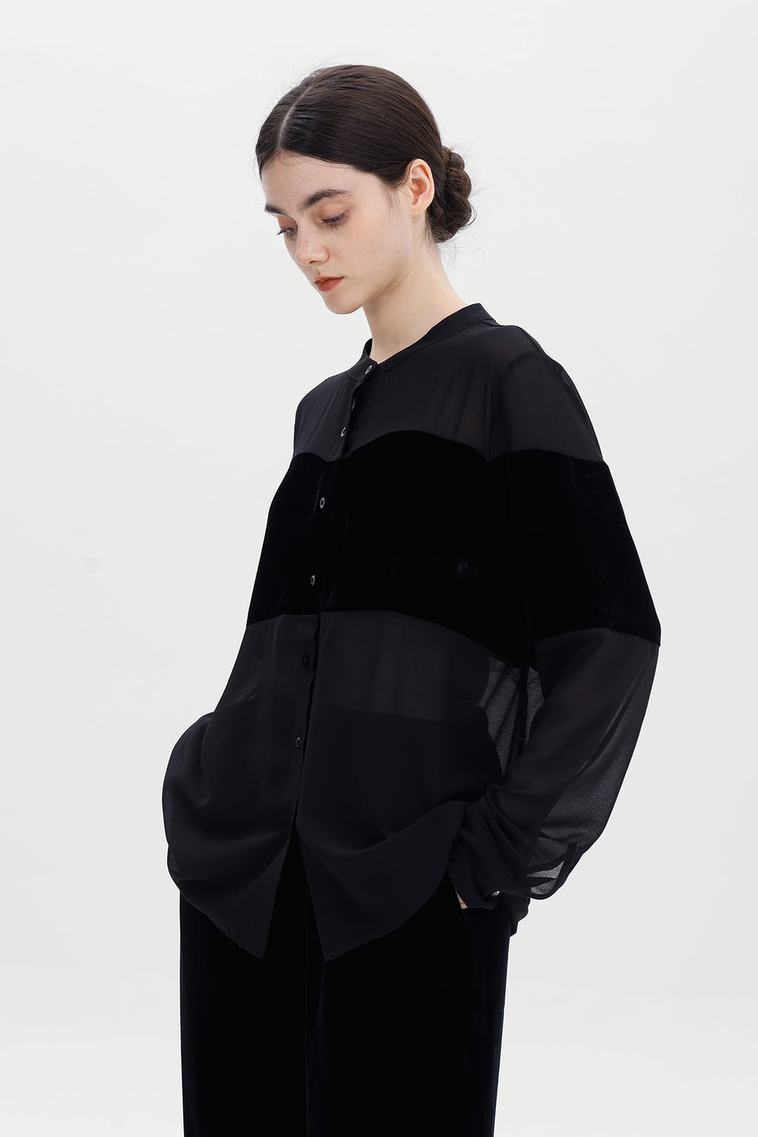 Blair Velvet Sheer Shirt