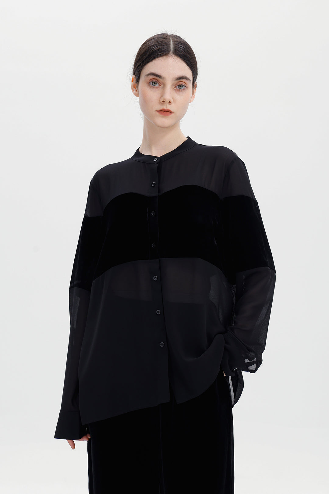 Blair Velvet Sheer Shirt