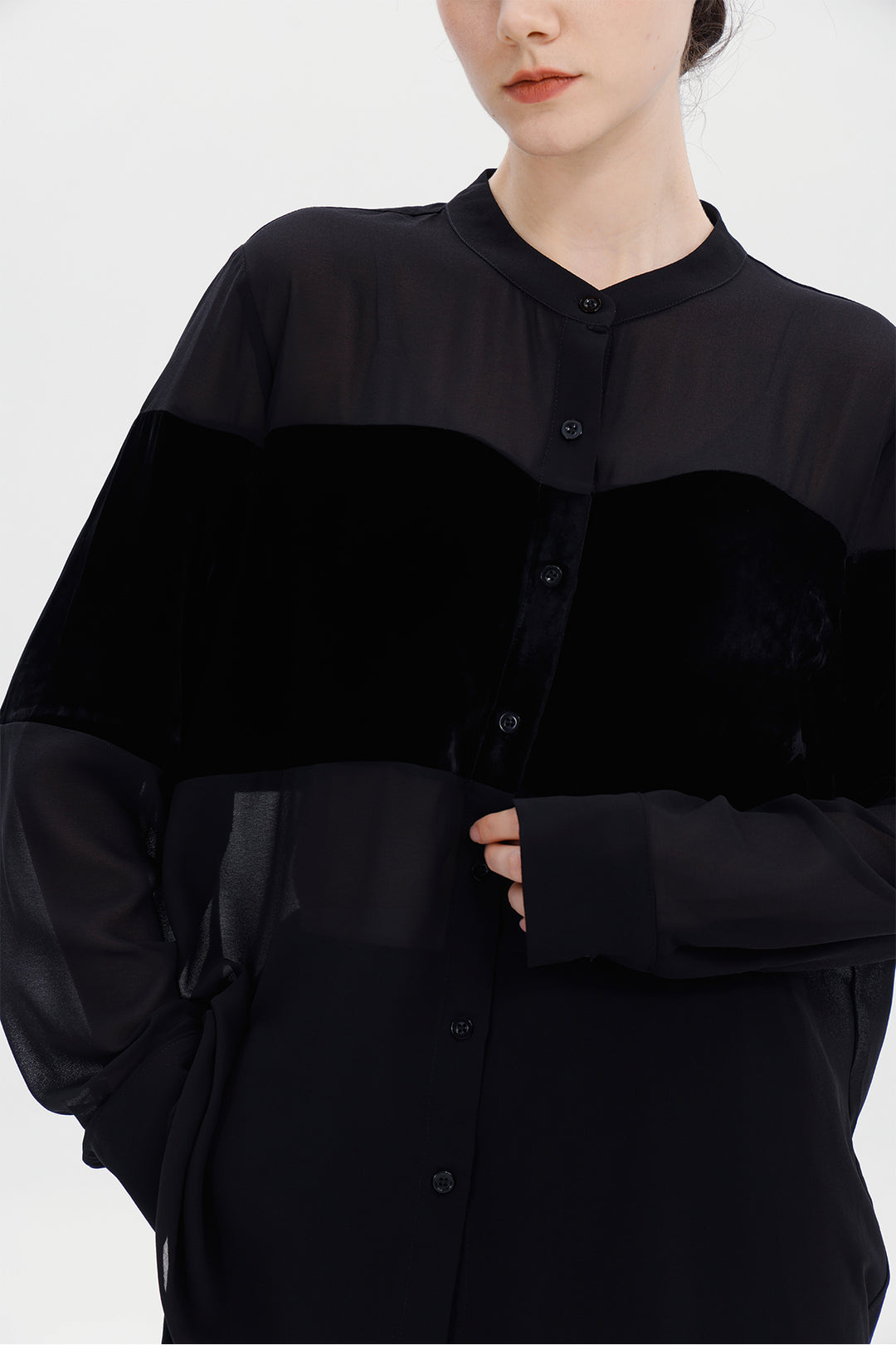 Blair Velvet Sheer Shirt