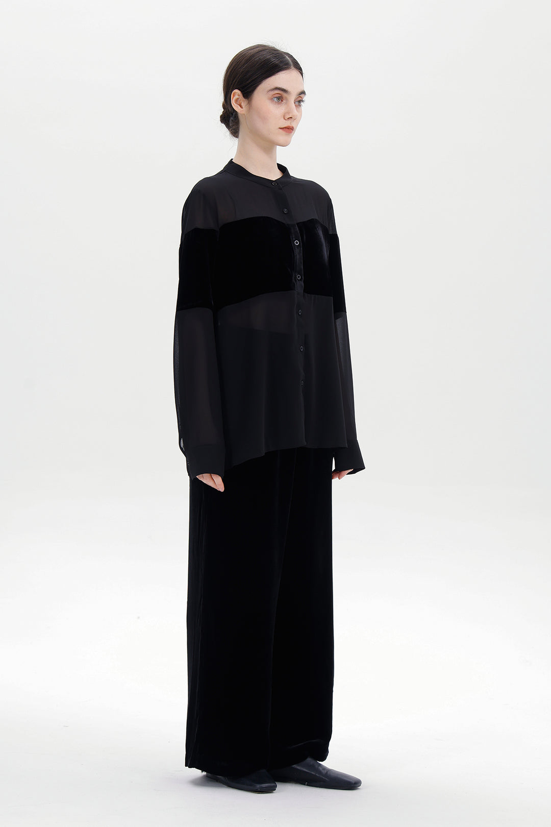 Blair Velvet Sheer Shirt