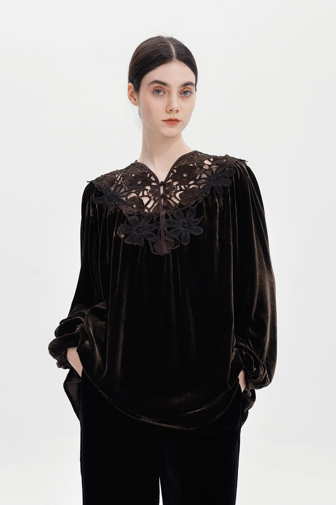 Mara Velvet Lace Top