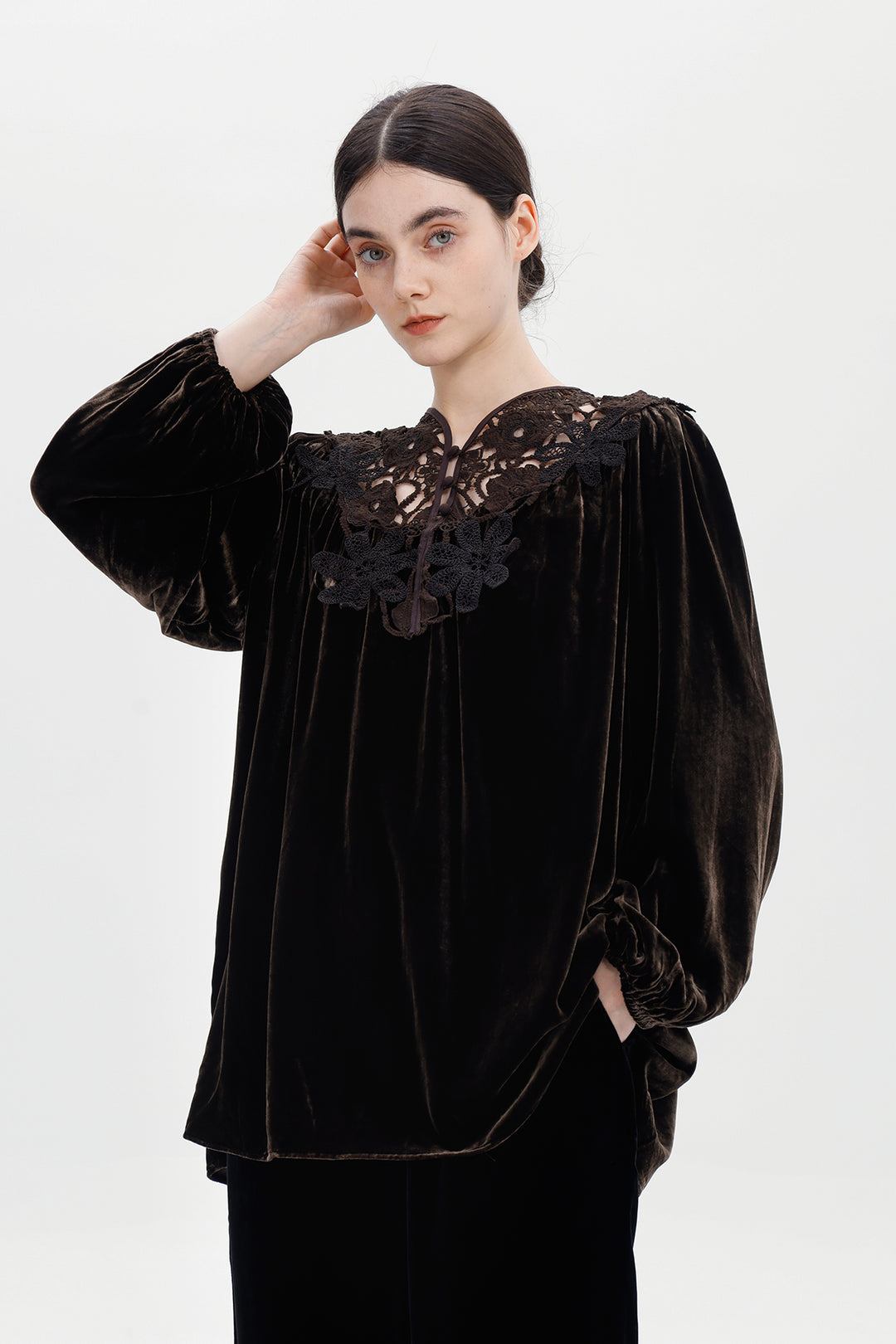 Mara Velvet Lace Top
