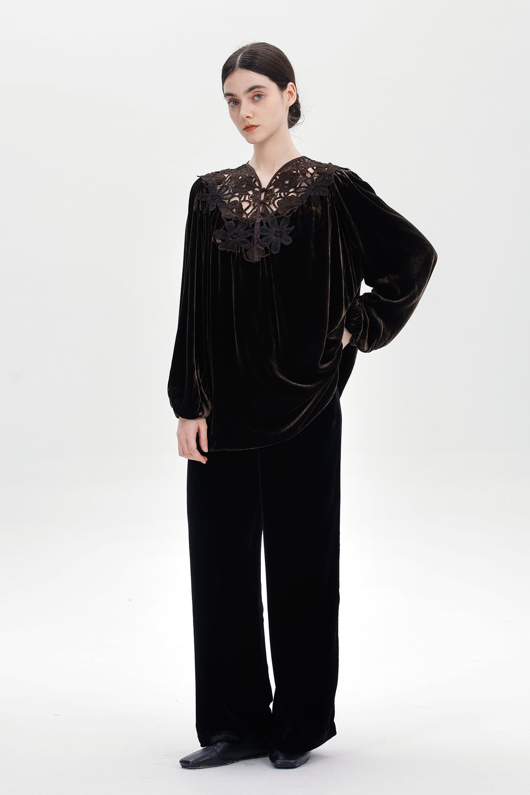 Mara Velvet Lace Top