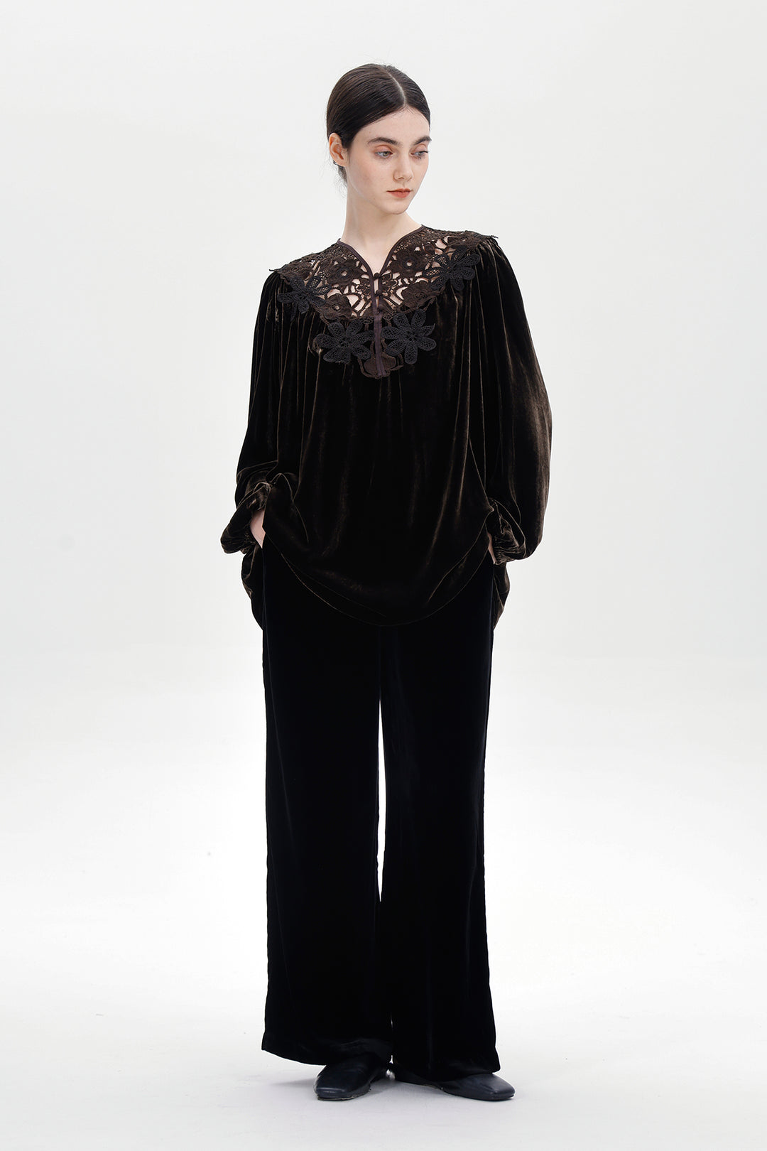 Mara Velvet Lace Top