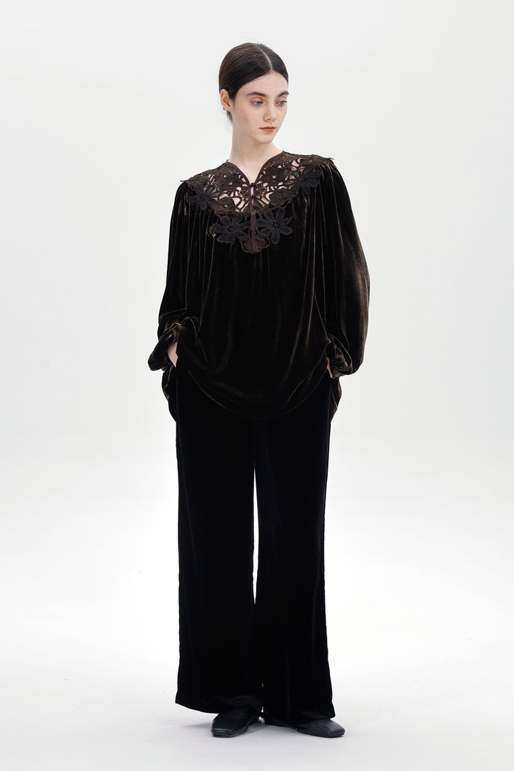 Mara Velvet Lace Top