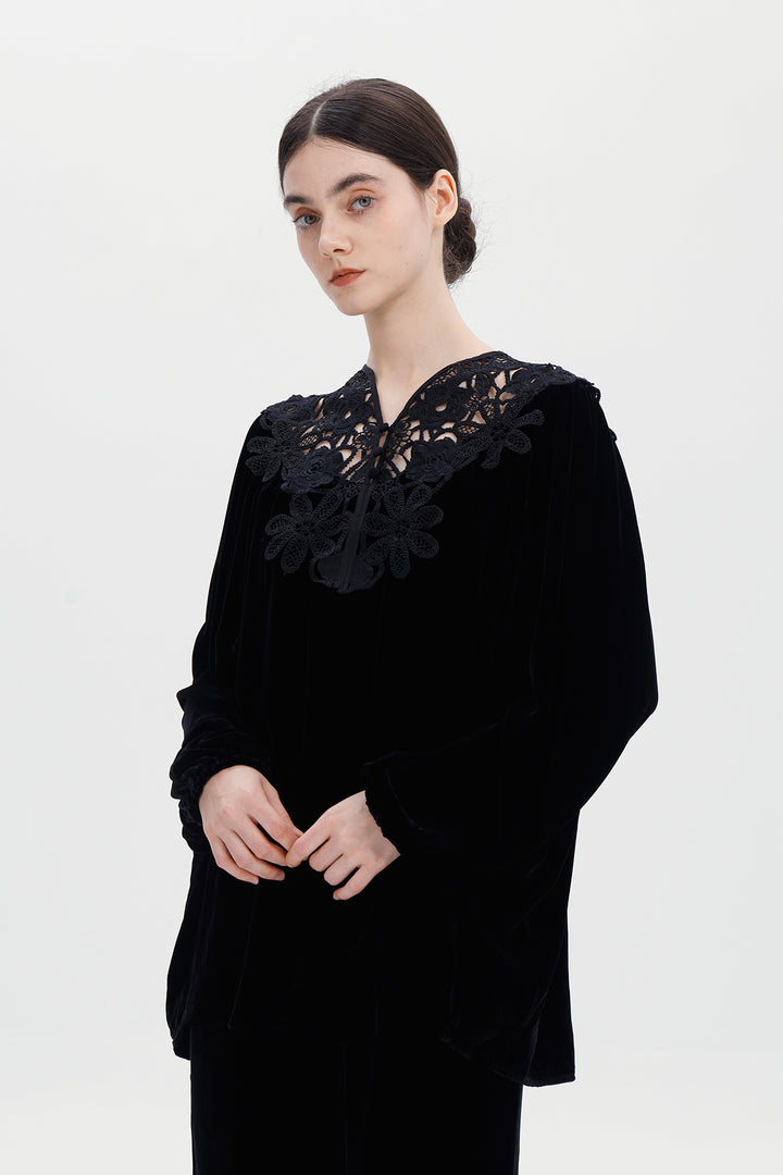 Mara Velvet Lace Top