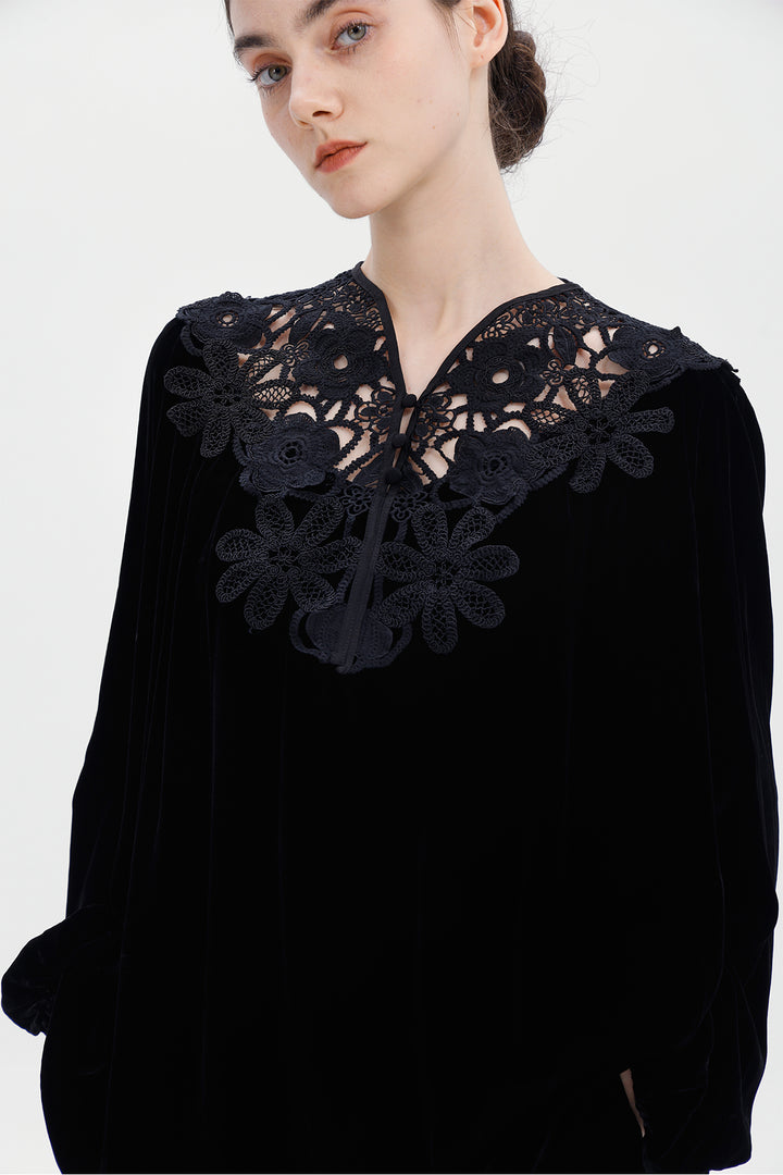 Mara Velvet Lace Top