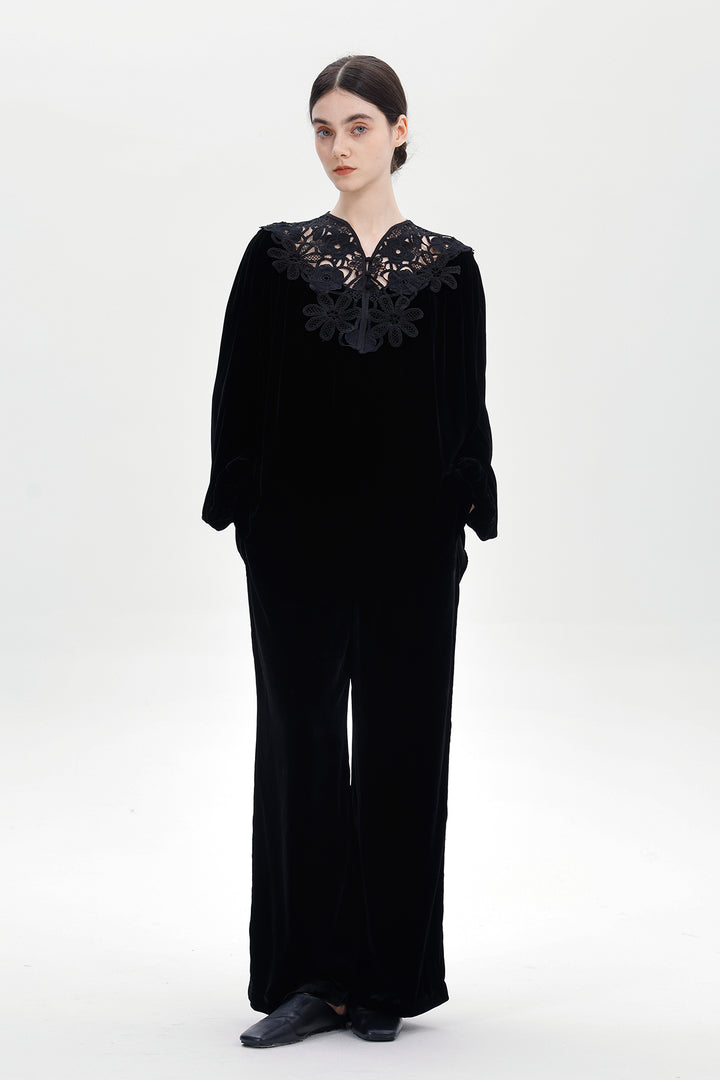 Mara Velvet Lace Top