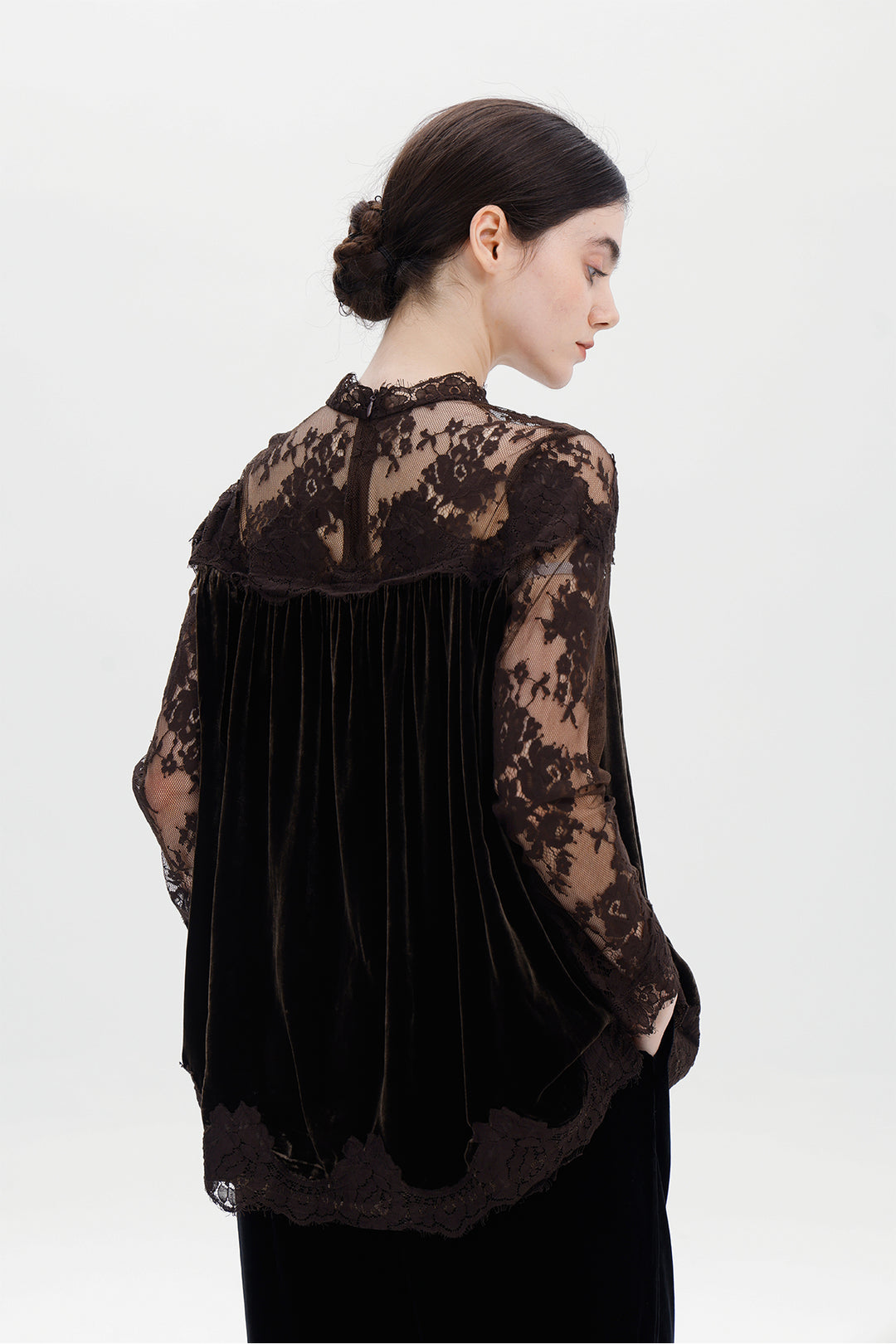 Rosalind Lace Velvet Blouse