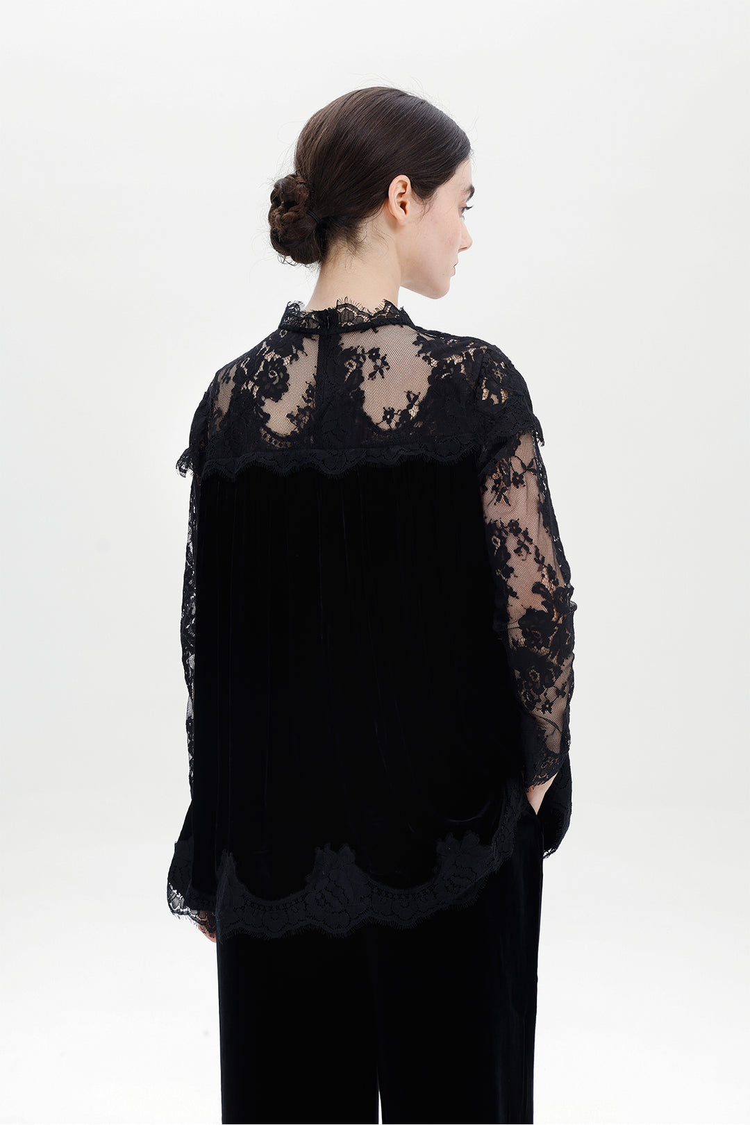 Rosalind Lace Velvet Blouse