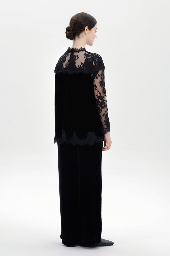 Rosalind Lace Velvet Blouse