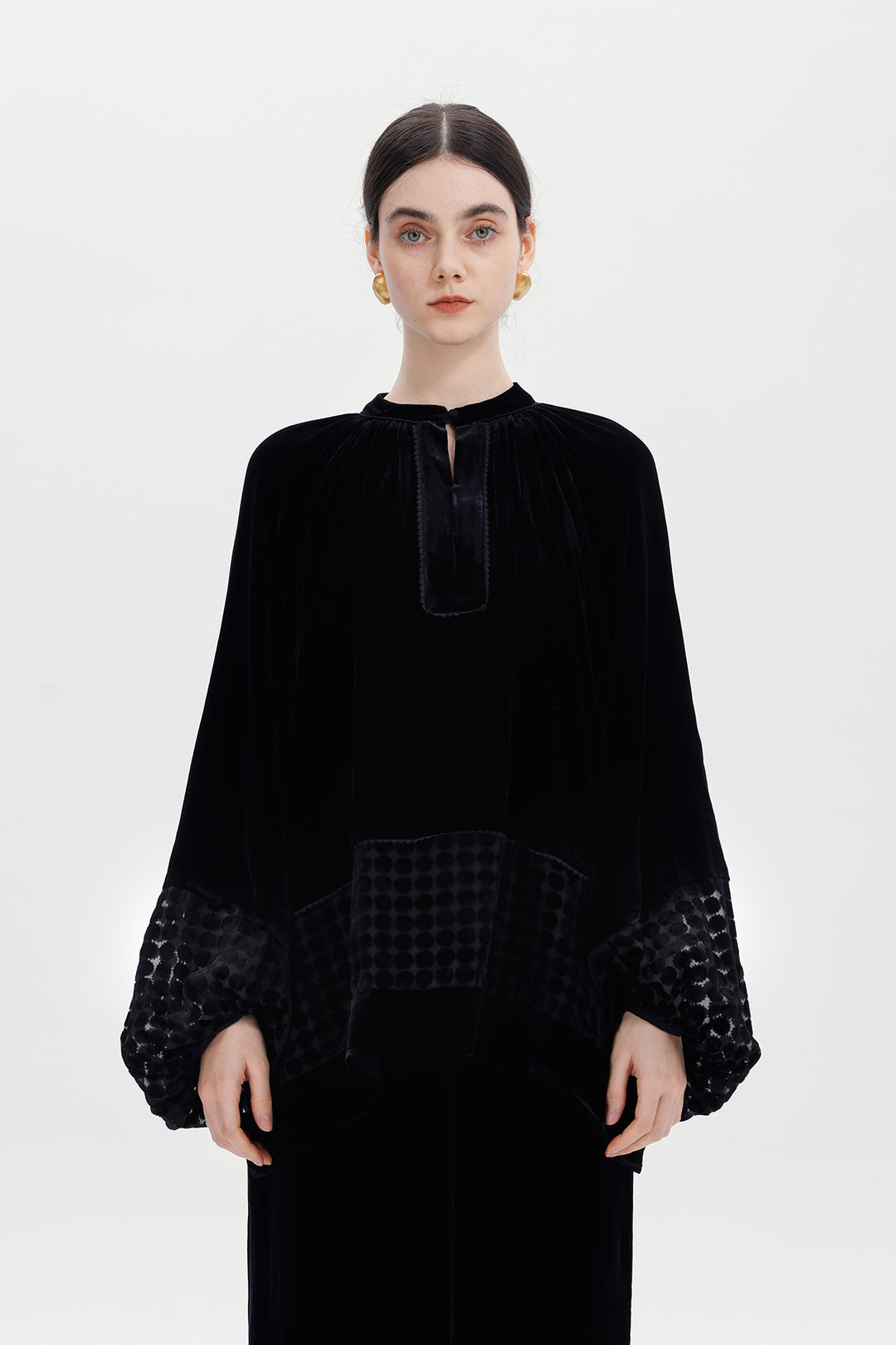 Elodie Burnout Velvet Blouse