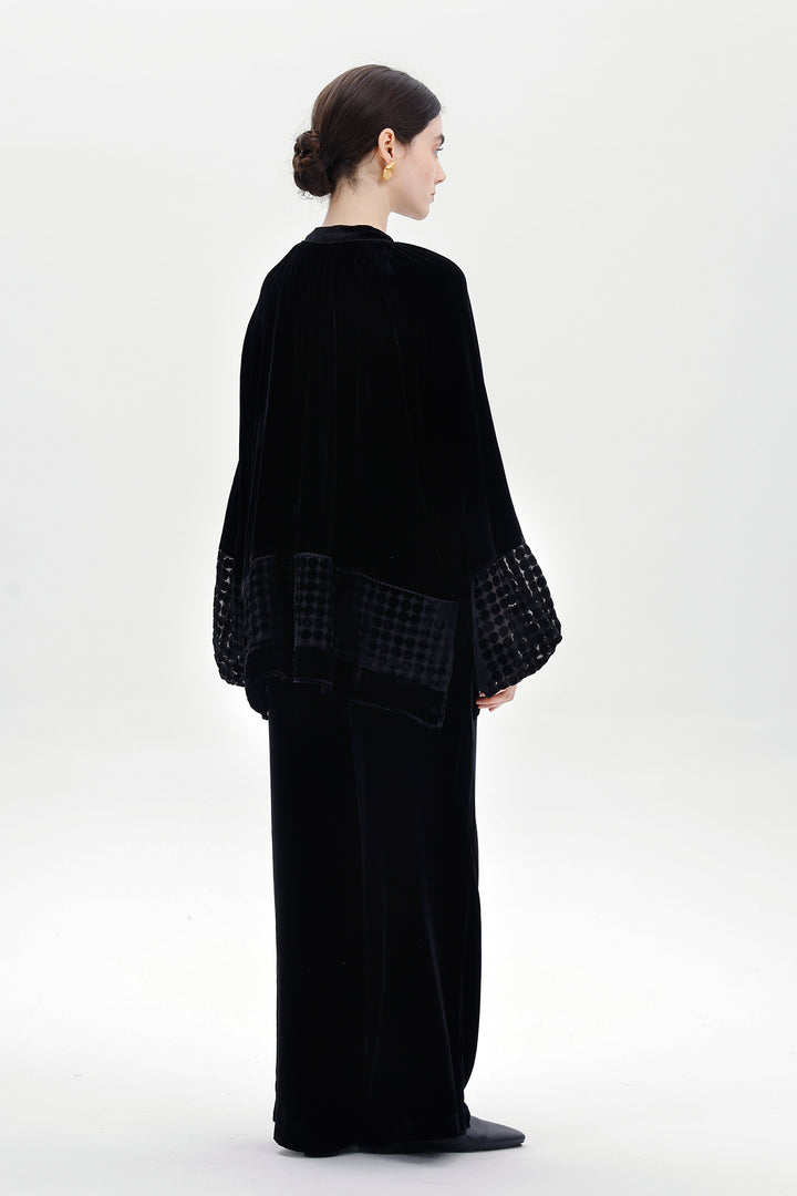 Elodie Burnout Velvet Blouse