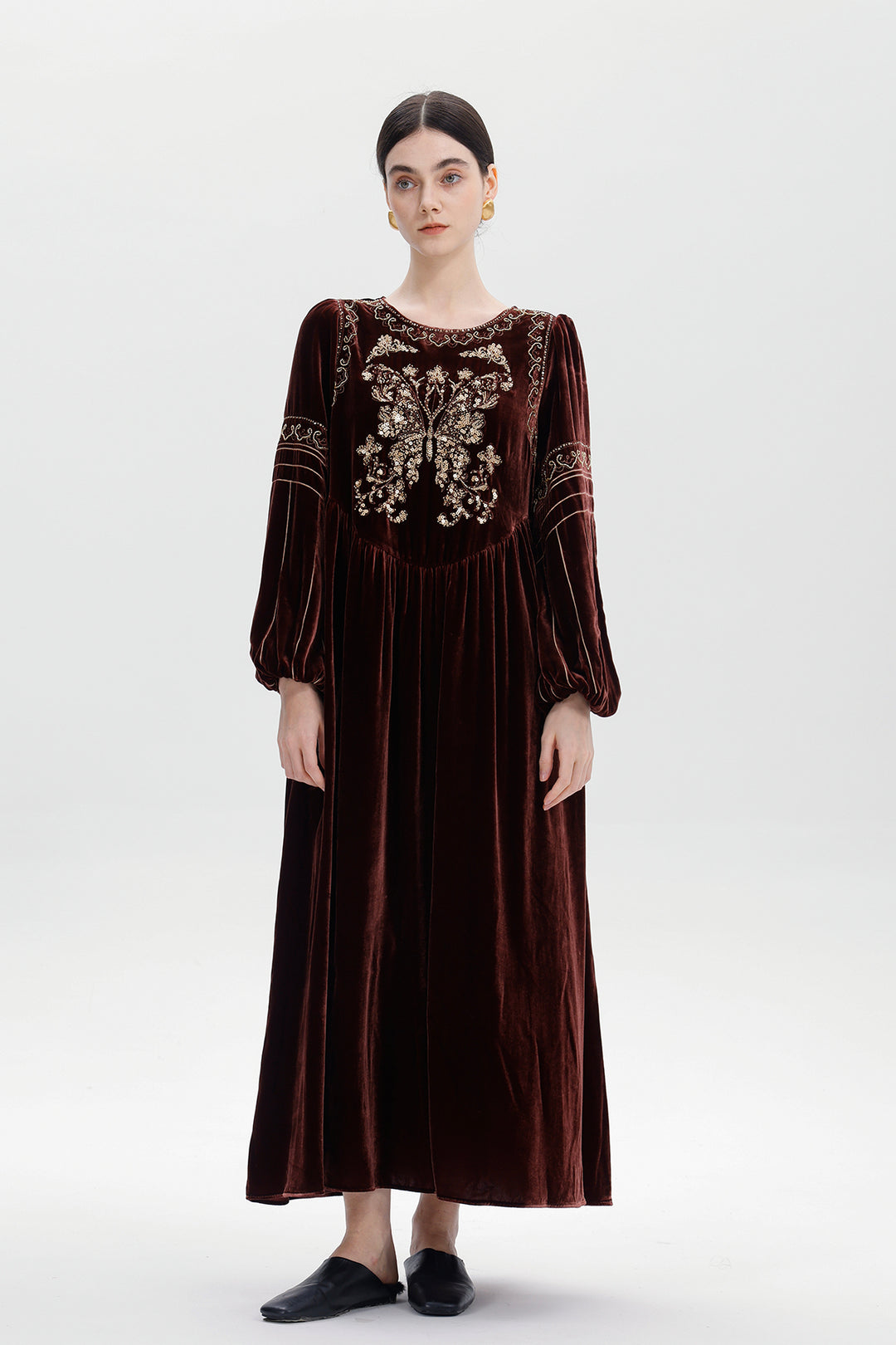 velvet sequin maxi dress ASOS LUXE velvet sequin maxi dress with draped waist in black