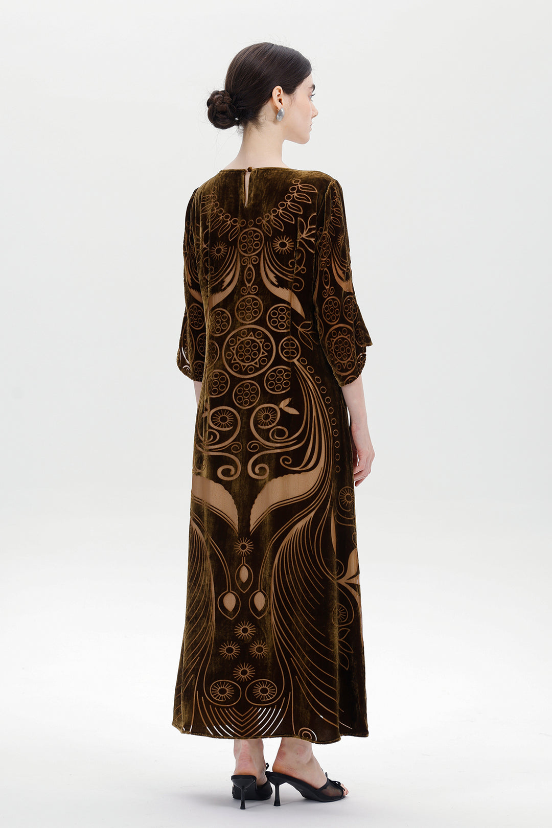 Ziva Art Silk Velvet Dress