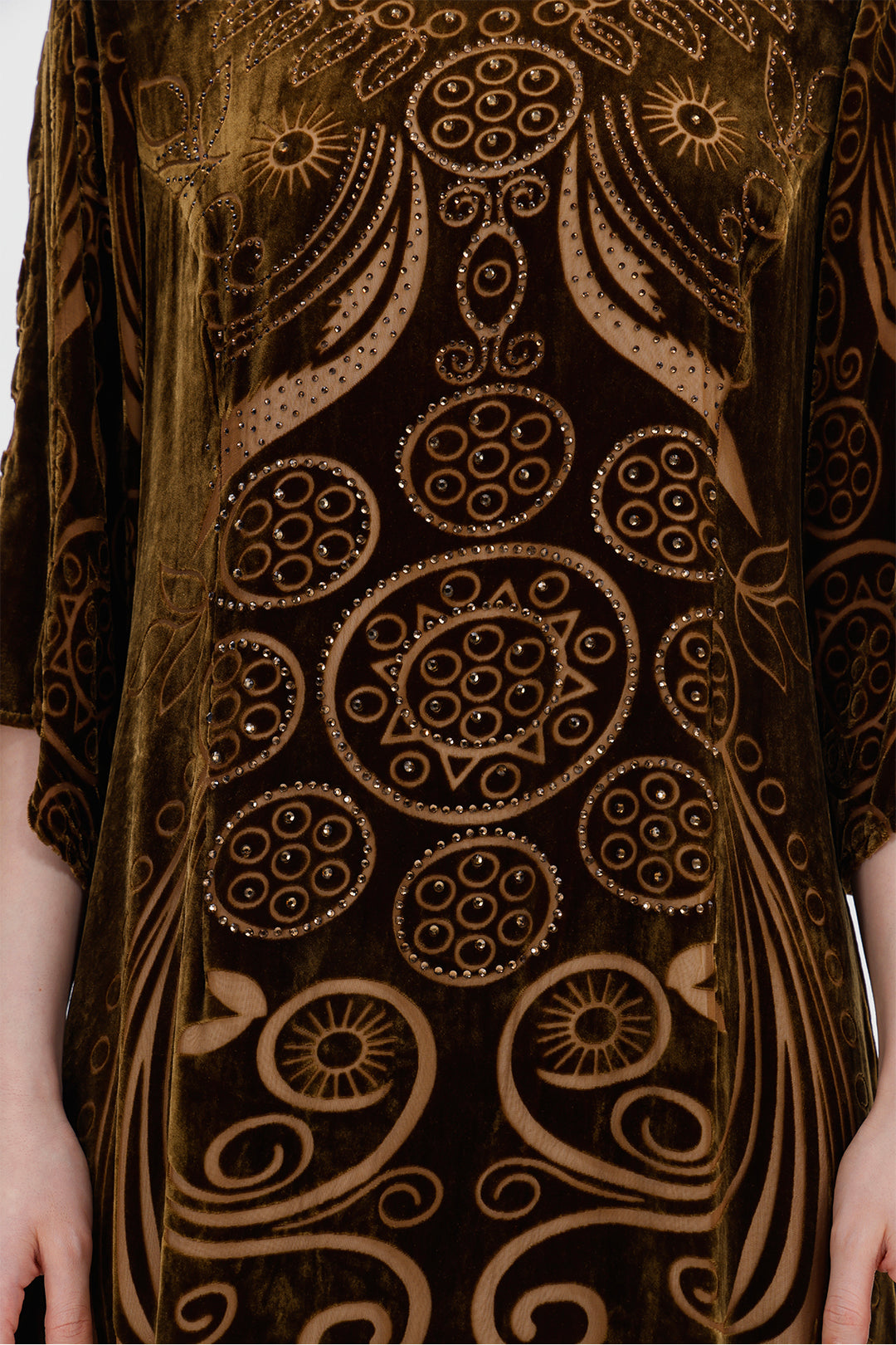 Ziva Art Silk Velvet Dress