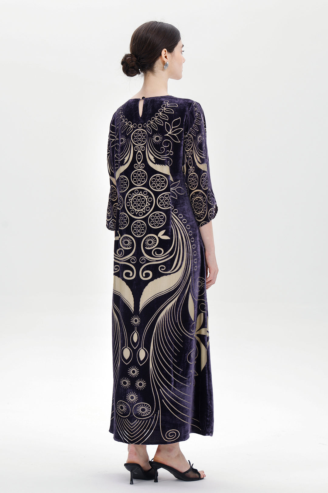 Ziva Art Silk Velvet Dress