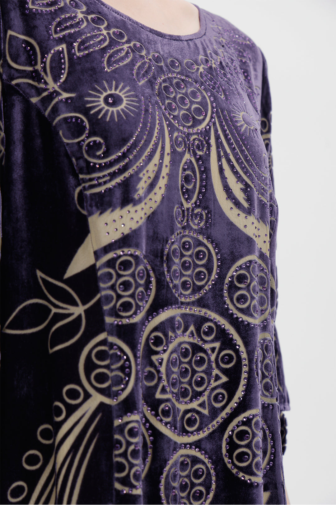 Ziva Art Silk Velvet Dress