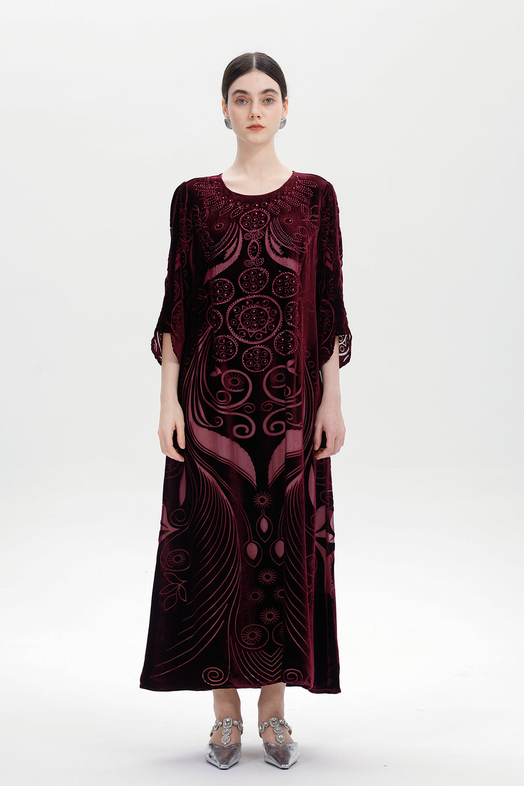 Ziva Art Silk Velvet Dress