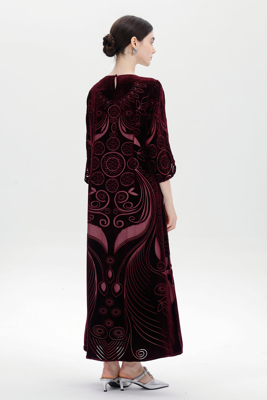 Ziva Art Silk Velvet Dress