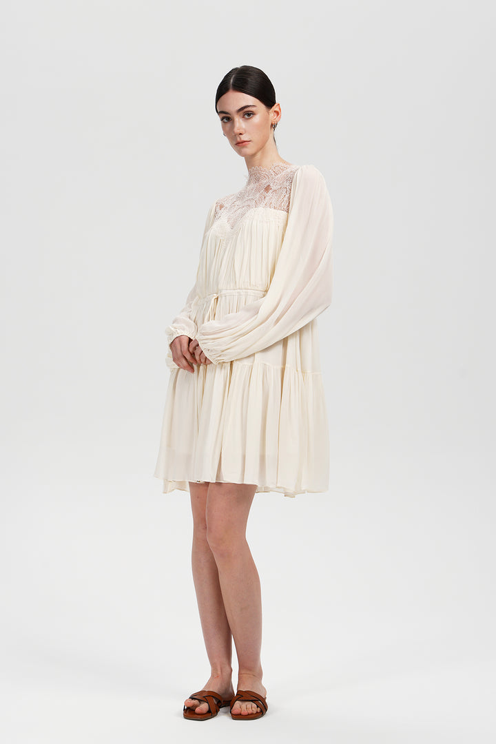 Imogen Lace Silk Mini Dress