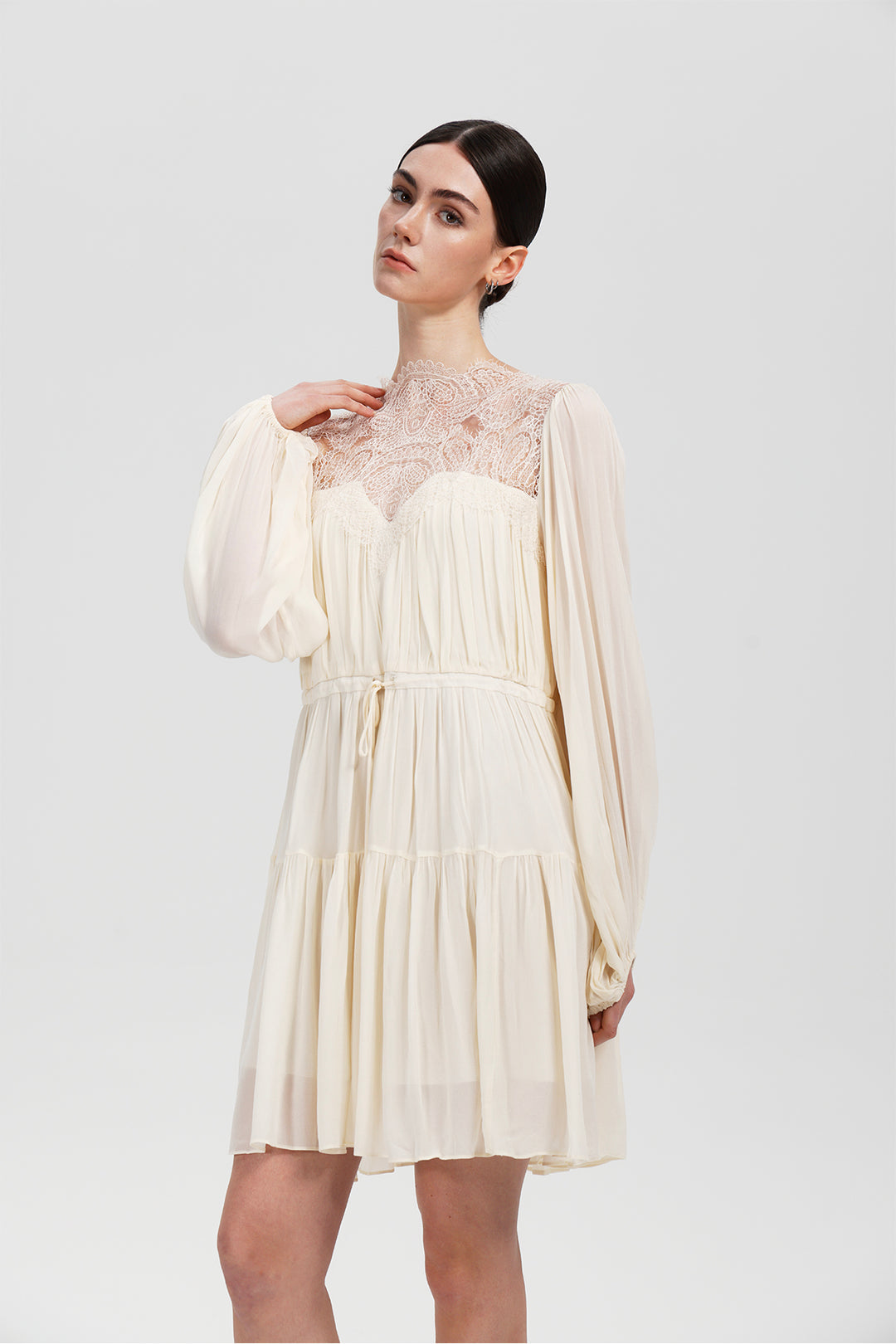 Imogen Lace Silk Mini Dress