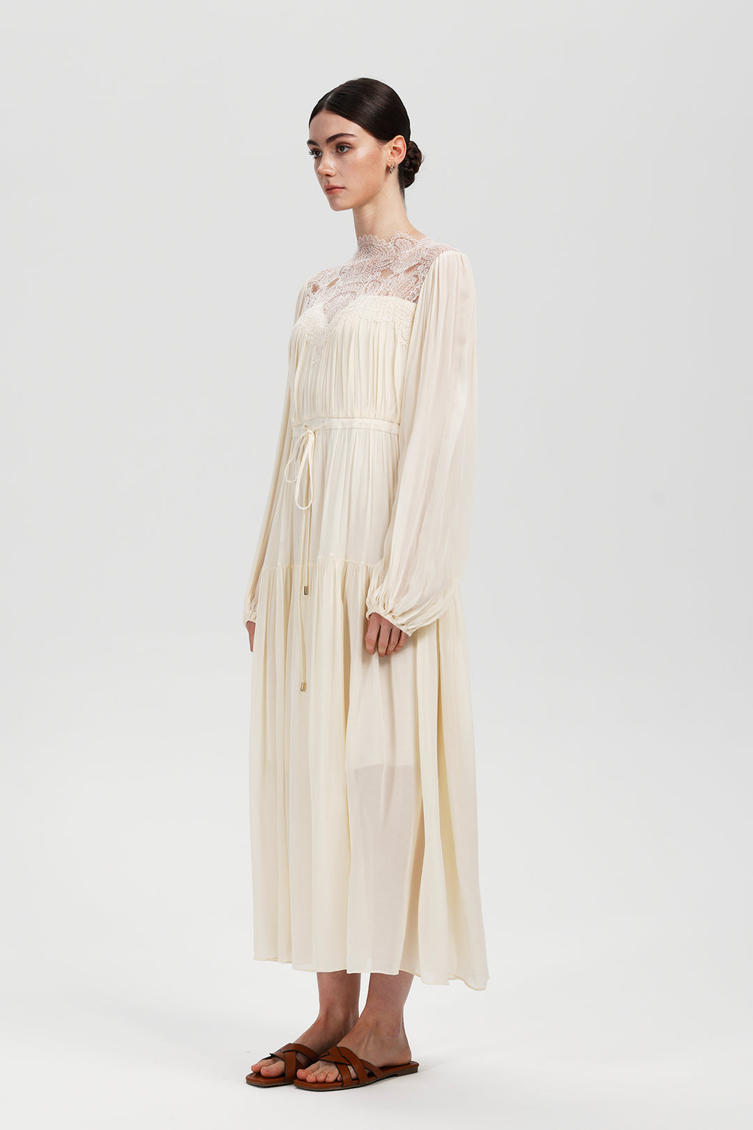 Imogen Lace Silk Maxi Dress