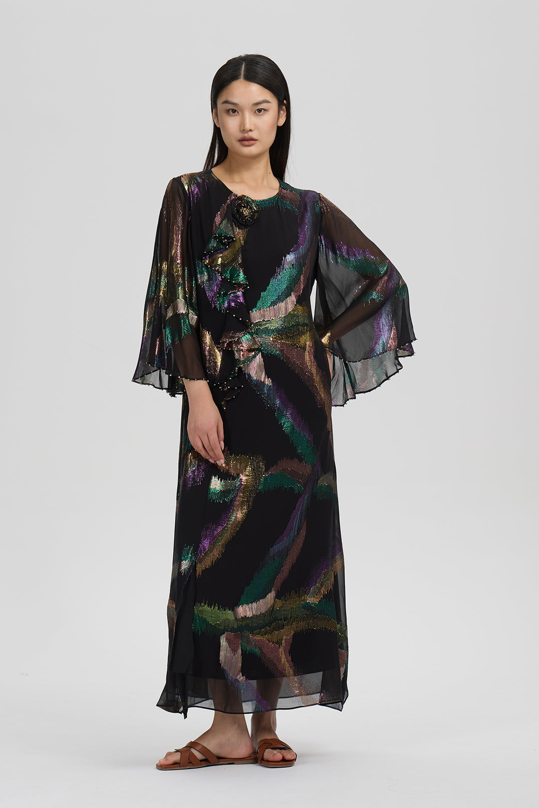 Isabeau Metallic Dress