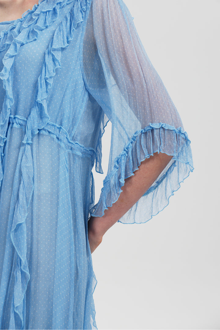 Noemi Ruffle Layer Silk Dress