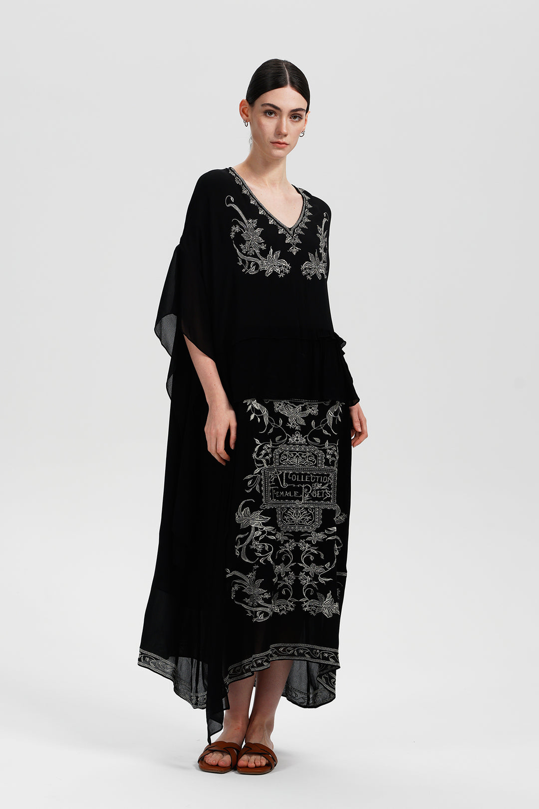 Stella Embroidered Silk Gown