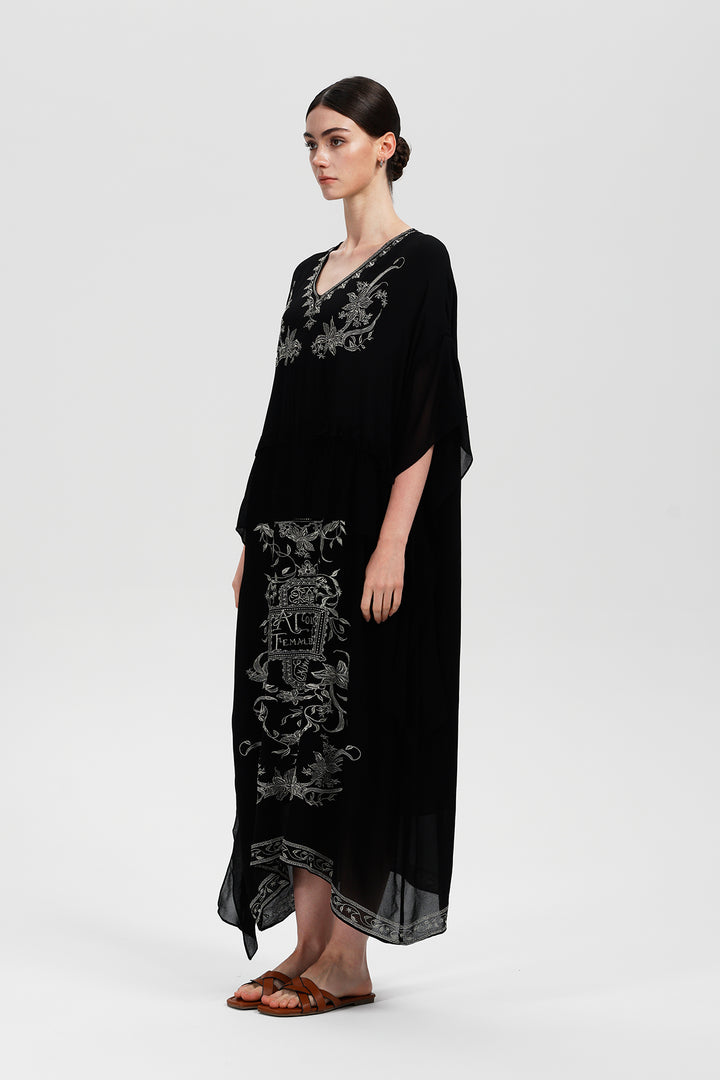 Stella Embroidered Silk Gown