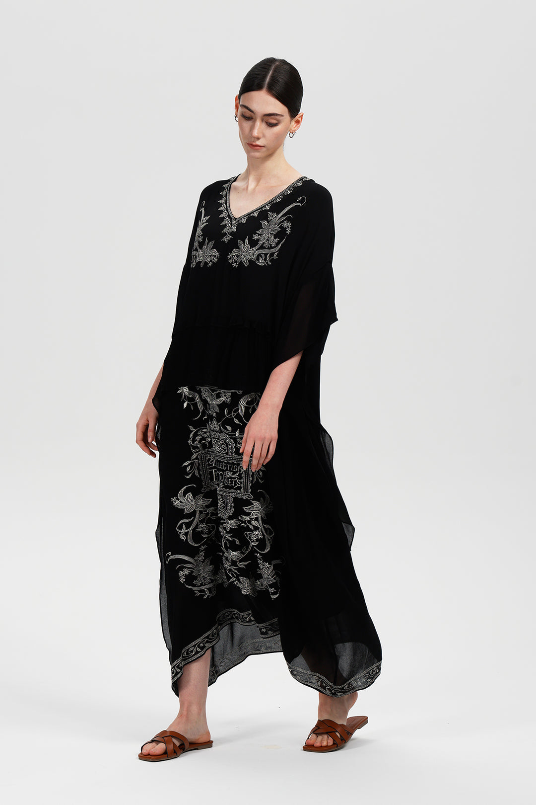 Stella Embroidered Silk Gown