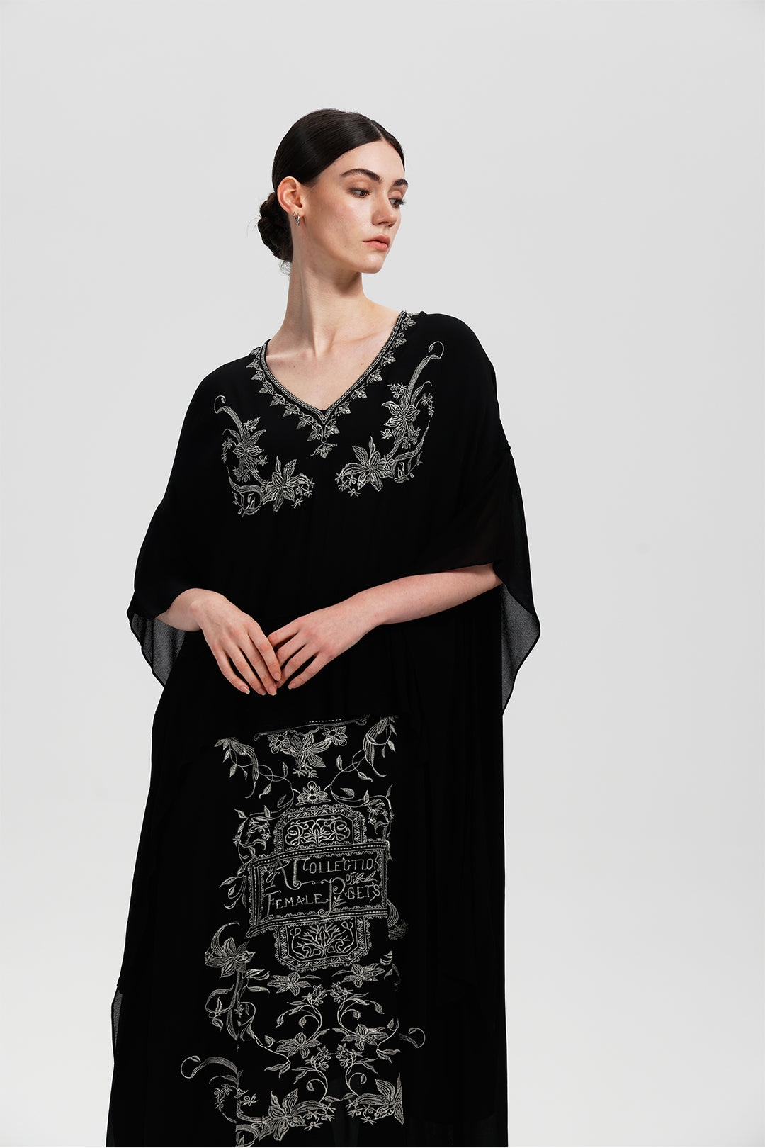 Stella Embroidered Silk Gown