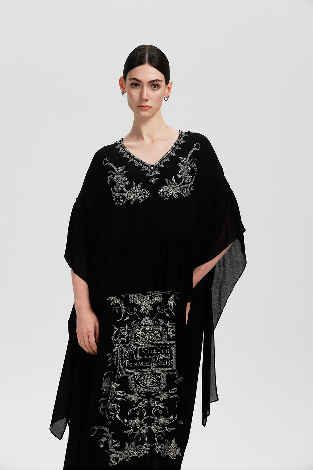 Stella Embroidered Silk Gown