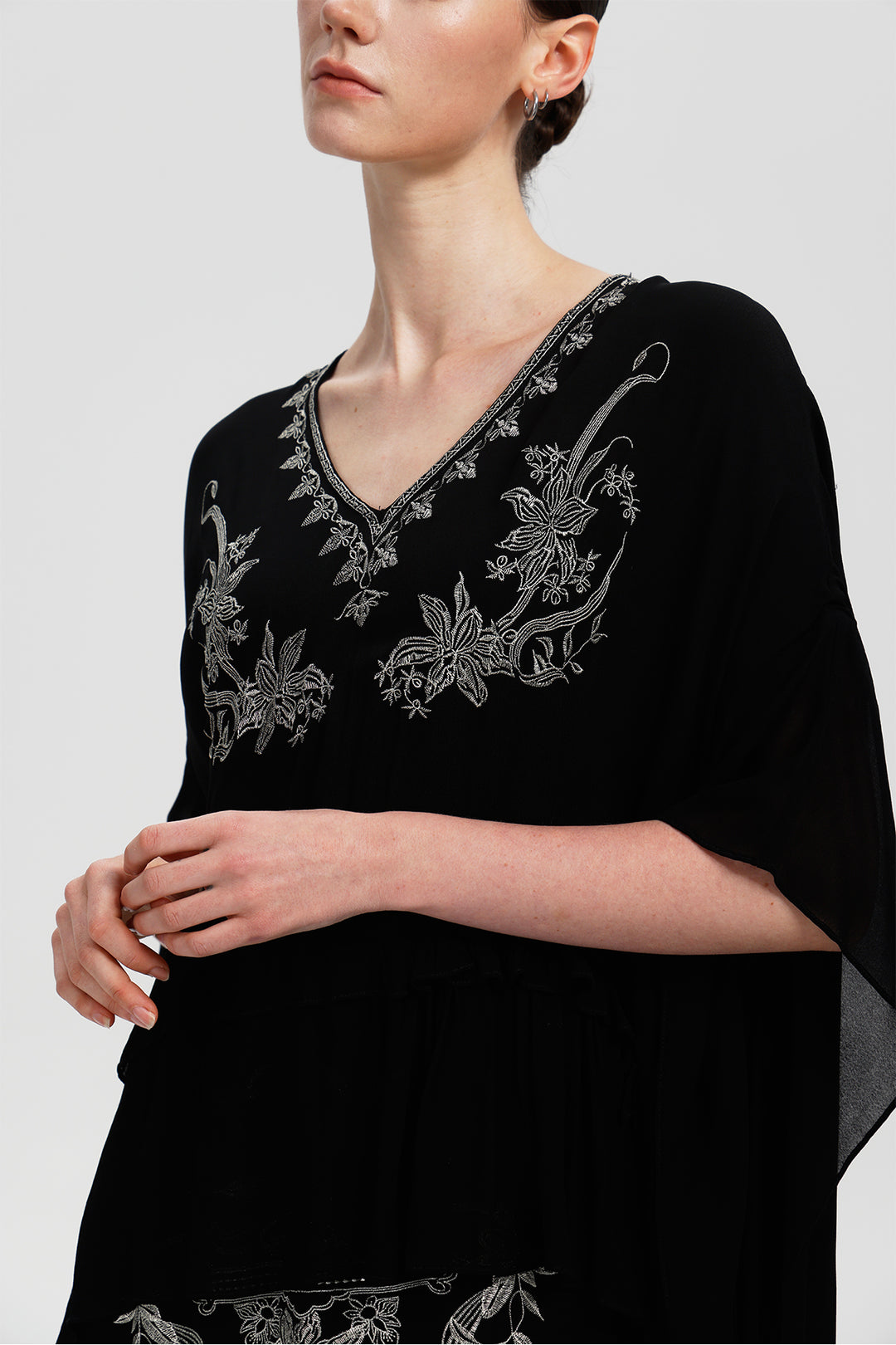 Stella Embroidered Silk Gown