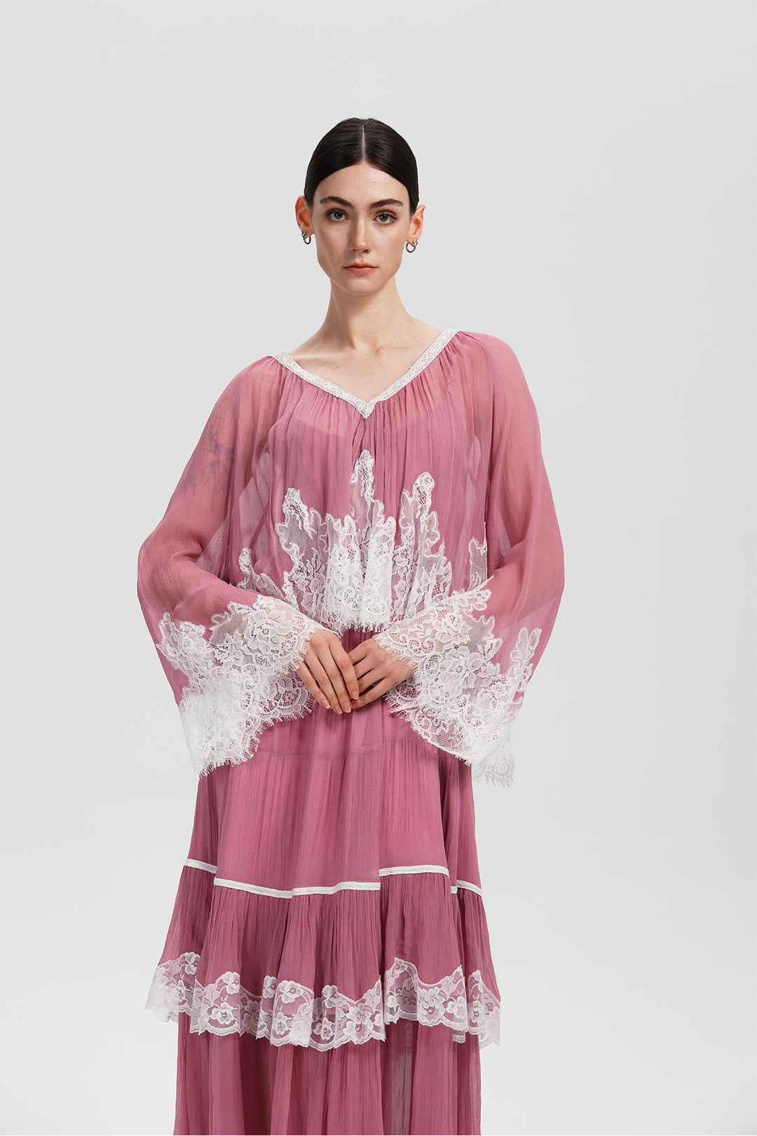 Rosalie in Blush Lace Dress