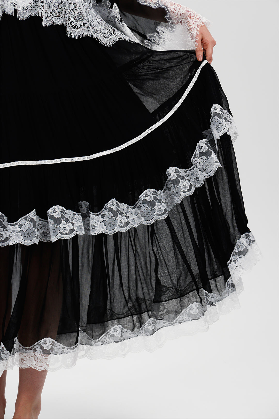 Rosalie in Black Lace Dress