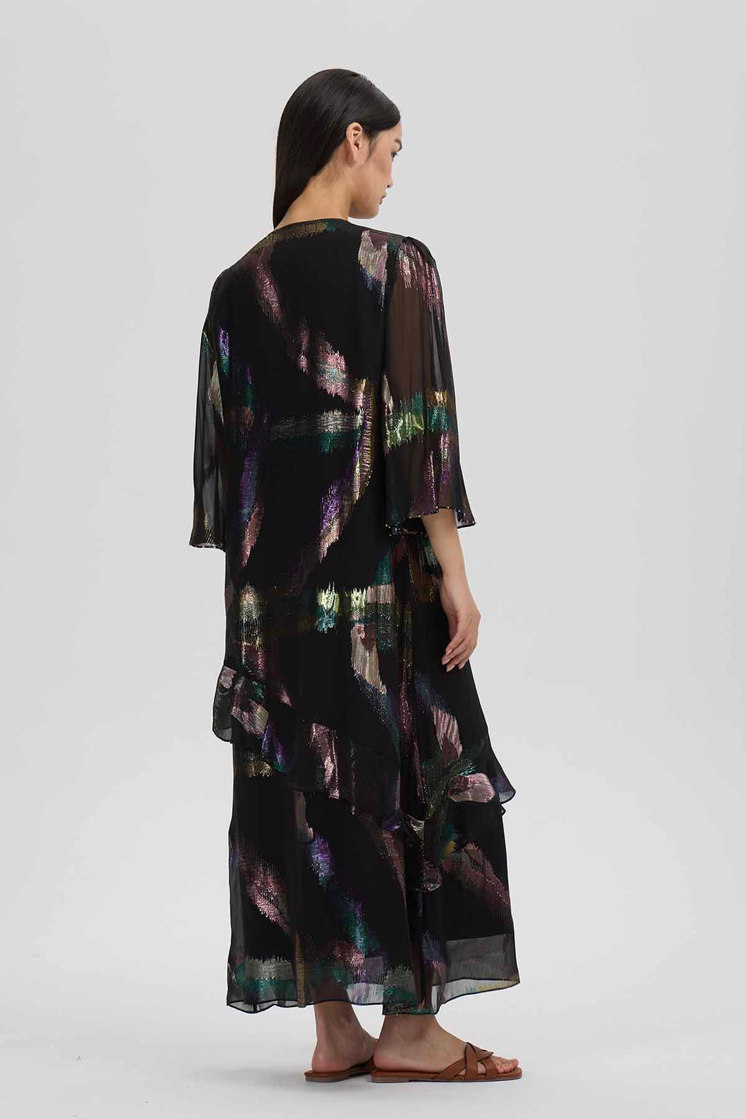 Isabeau Layered Dress - Noir Prism