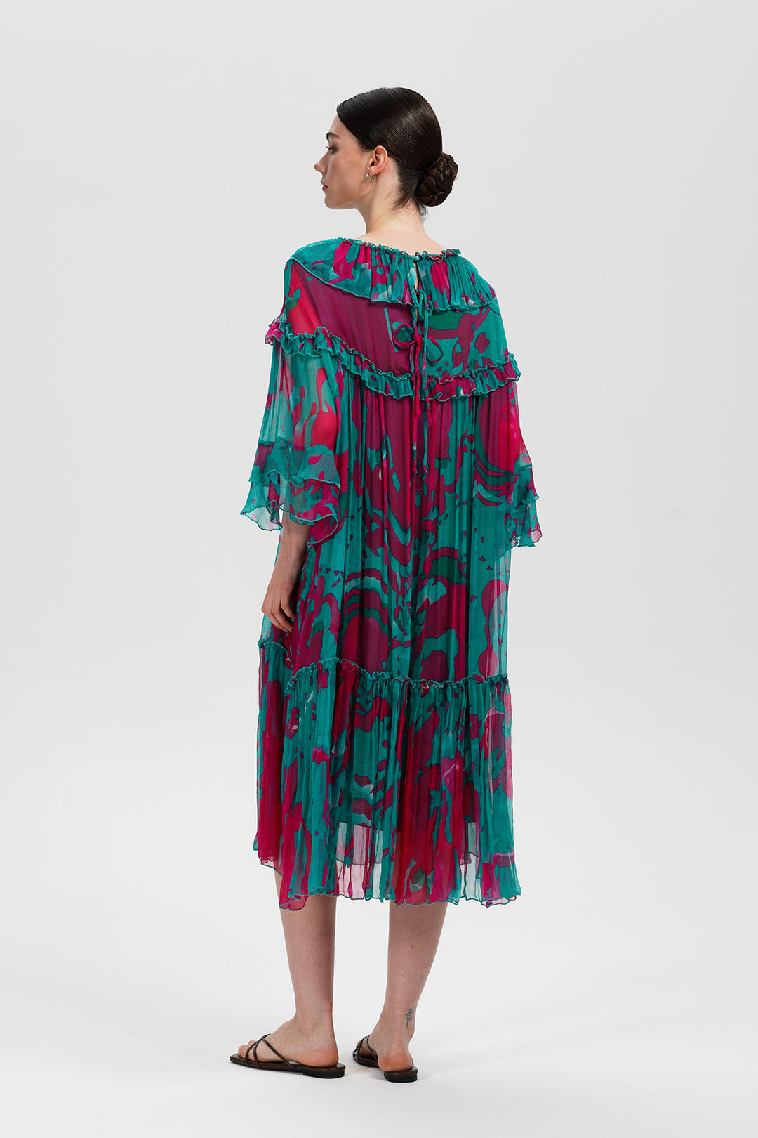 Roxana Printed Silk Dress