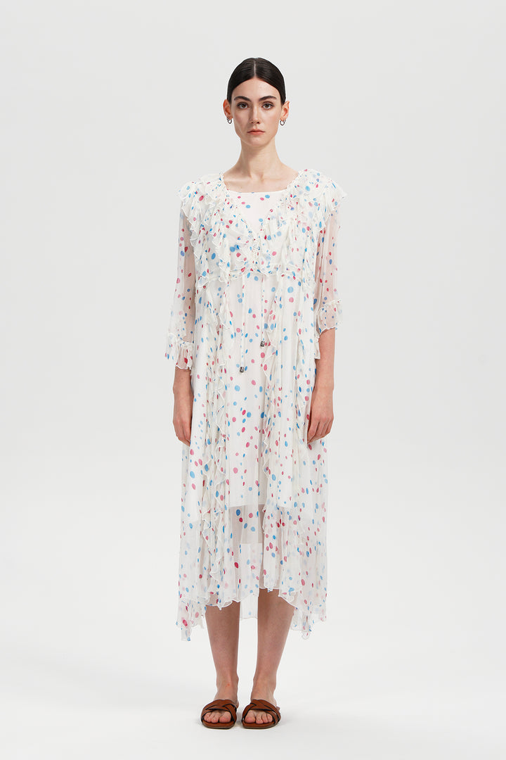 Valora Dot Silk Dress