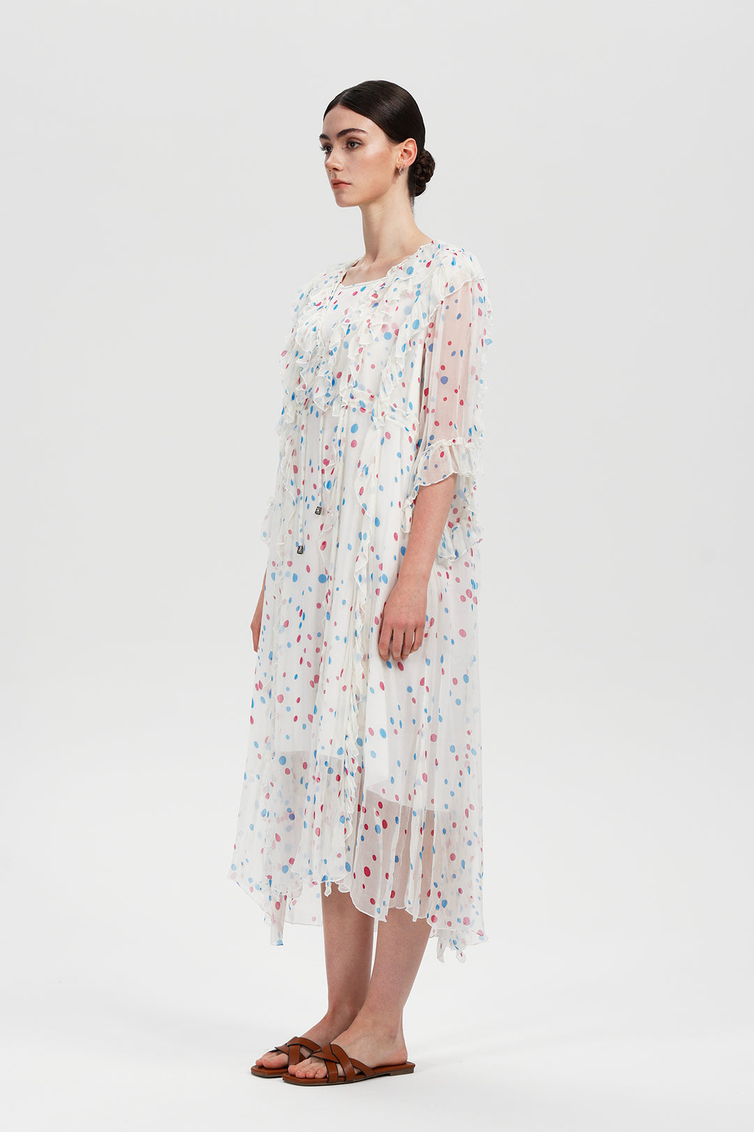 Valora Dot Silk Dress