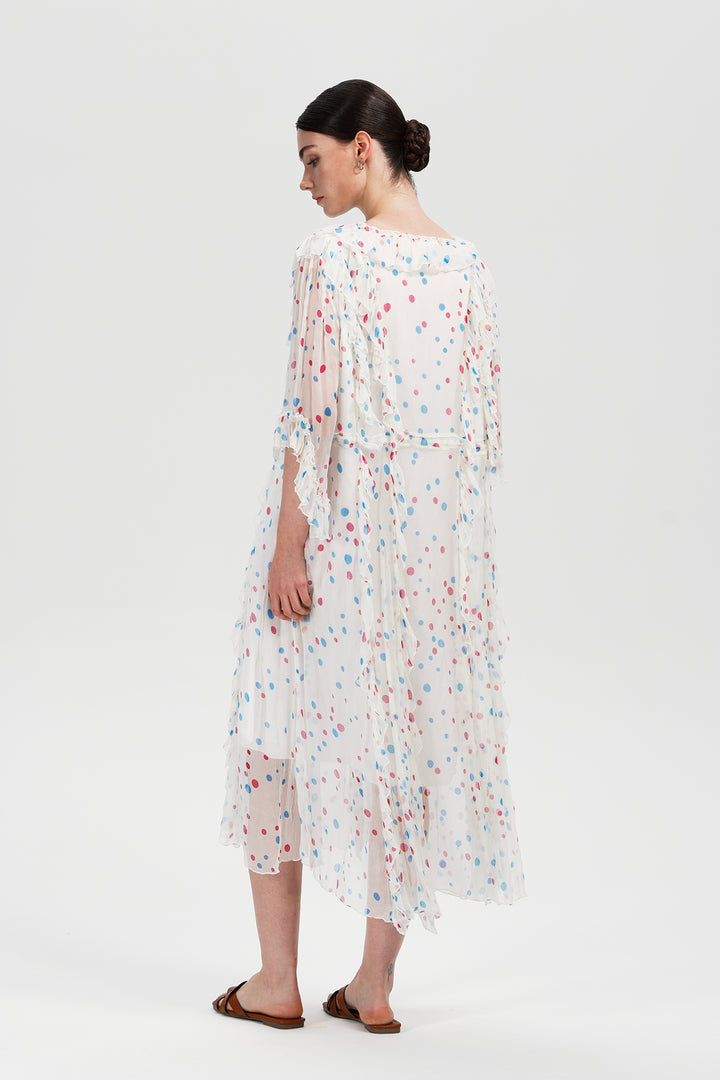 Valora Dot Silk Dress