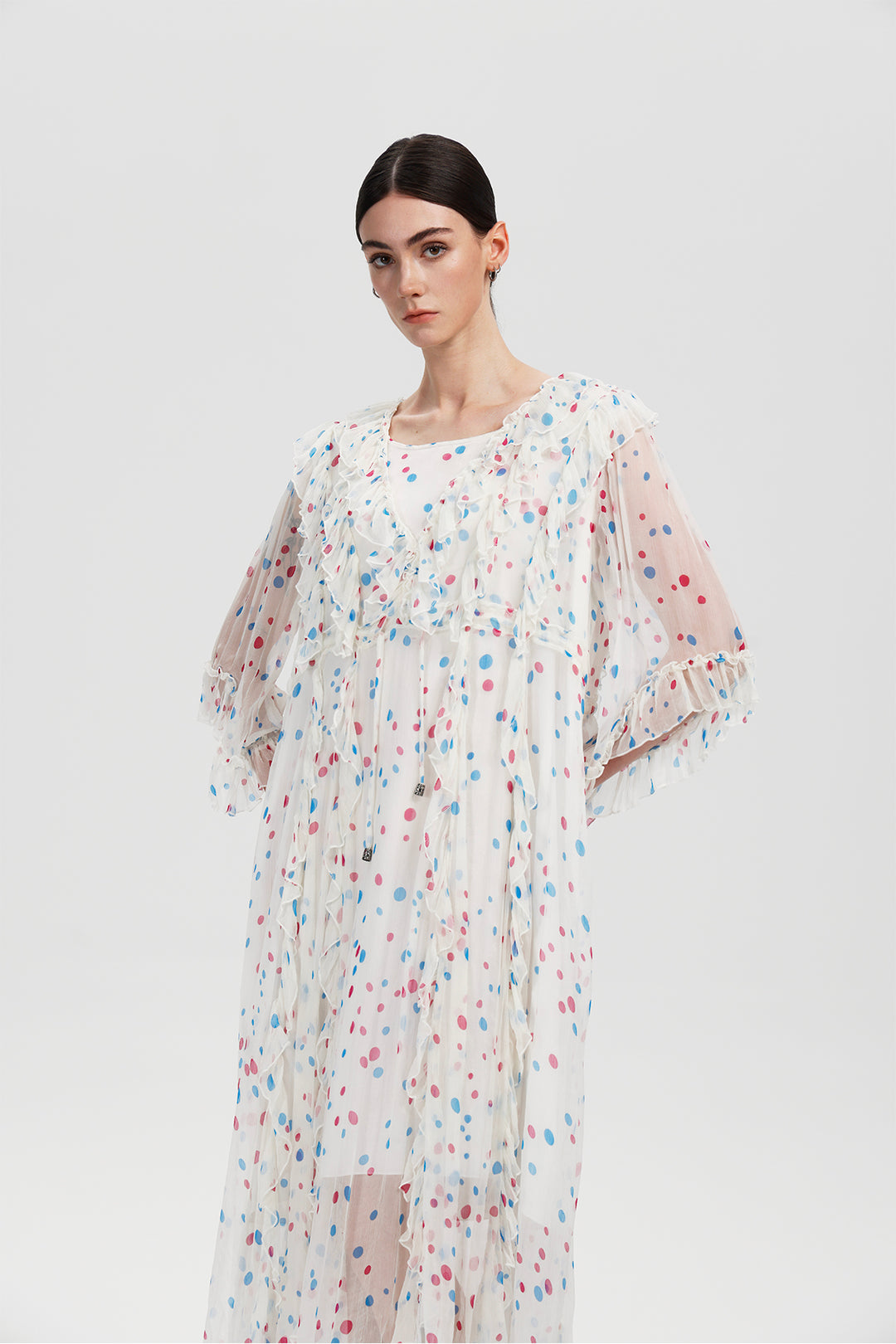 Valora Dot Silk Dress